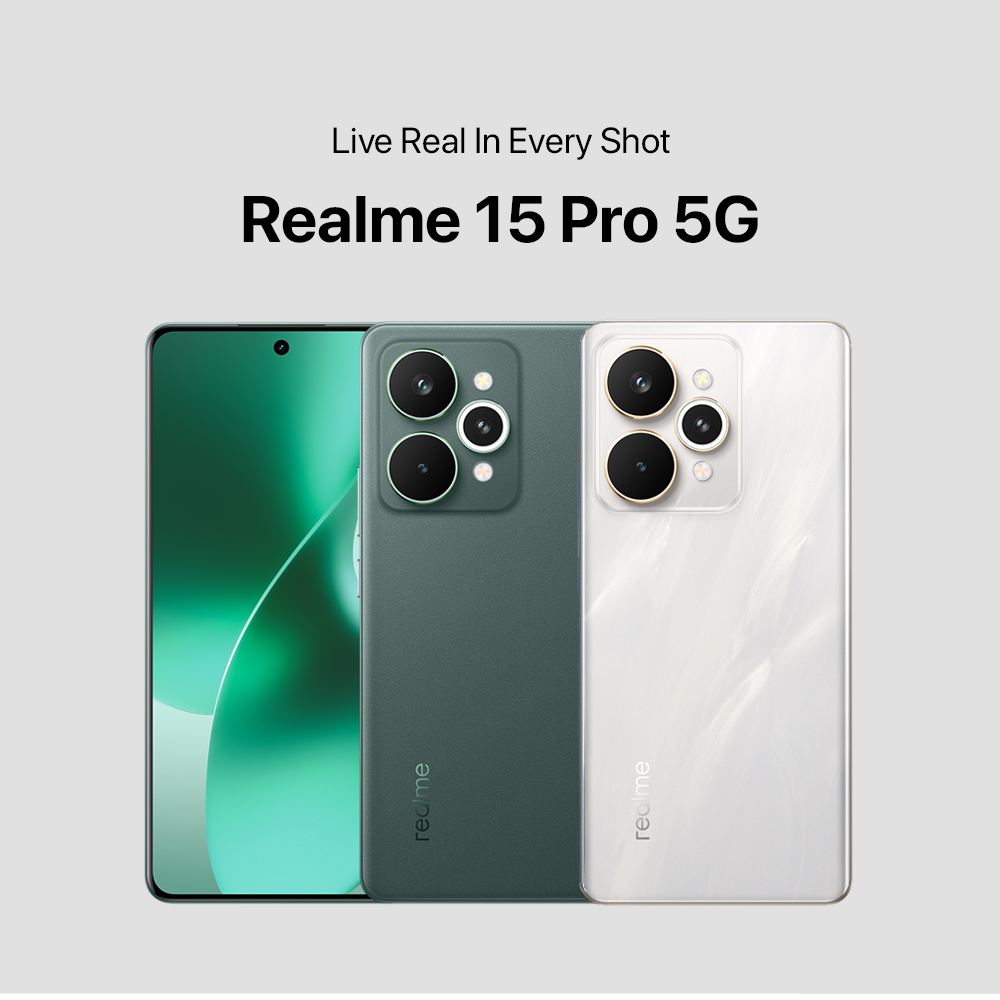 5% PRE-ORDER REALME 15 PRO 5G 12GB/256GB (RELEASING SEPTEMBER 27 ONWARDS )